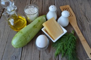 Кабачковые оладьи с сыром и зеленью - фото шаг 1